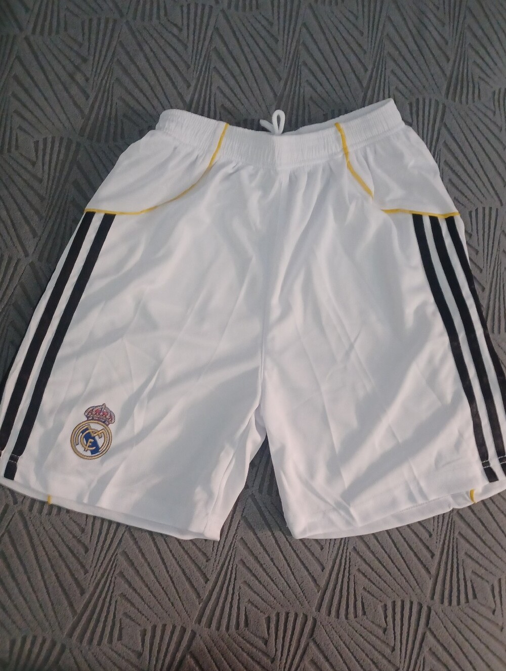 Men's White Athletic Shorts 1 Pc. Unisex Adults Real Madrid.